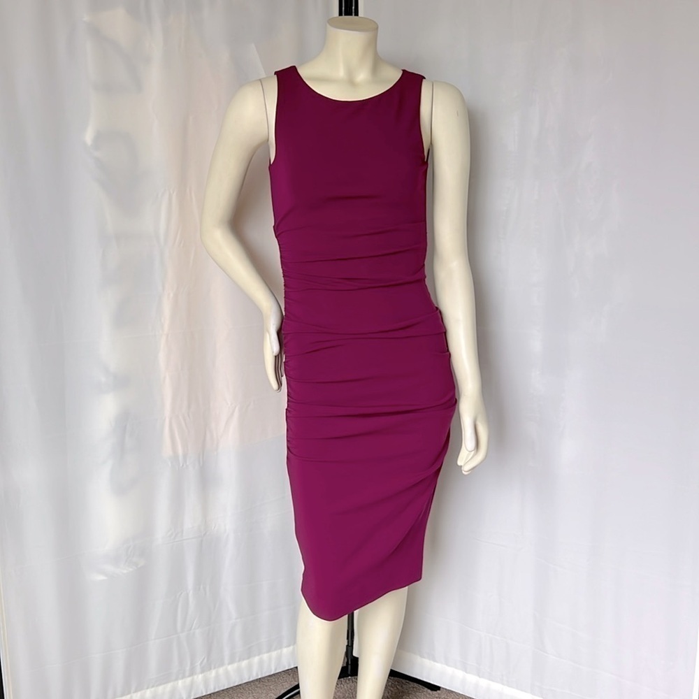 nicole miller ruched bodycon dress Nicole Miller Collection Material modest 635-2 MELANIA long, shiny Chest Size Length Size:36